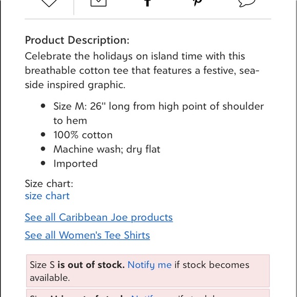 Caribbean Joe Pink Flamingo Reindeer Cotton Tee - Picture 9 of 9